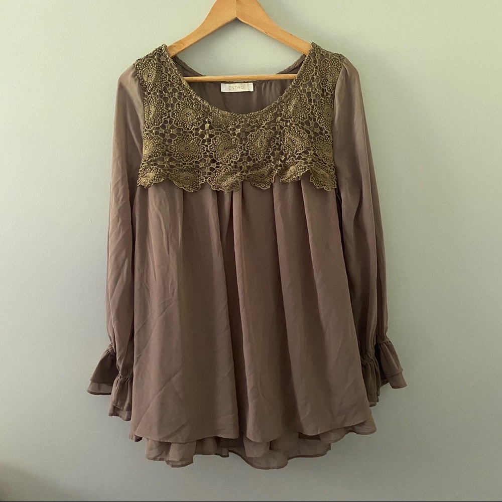 Entro crochet bell long sleeves